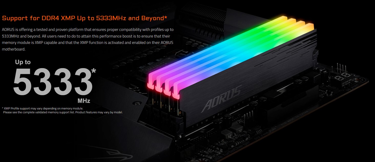 Hỗ trợ RAM DDR4 XMP Lên đến 5333MHz và hơn thế nữa