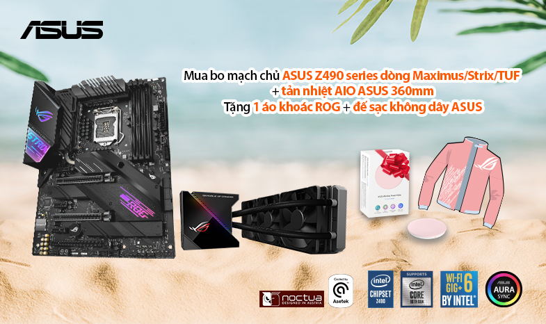 Mua combo ASUS ROG Z490 cùng tản nhiệt nước nhận quà hấp dẫn