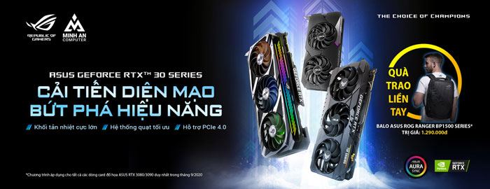 Chương trình khuyến mãi đặc biệt khi mua card ASUS RTX 30-series