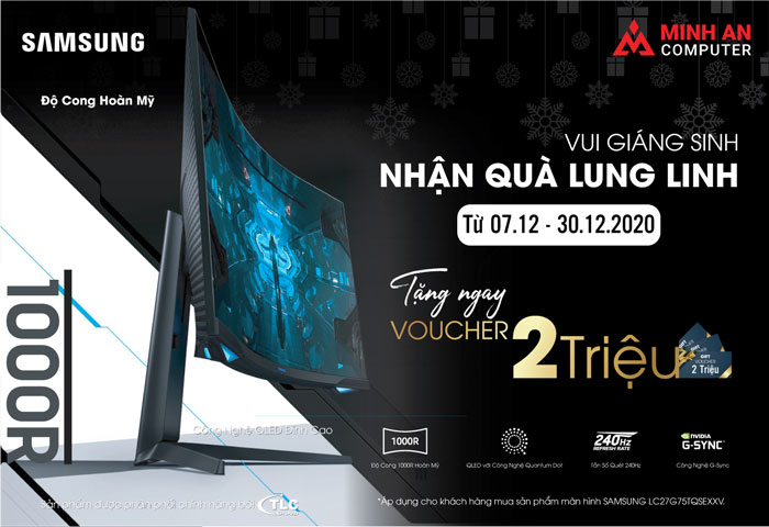 Vui GIÁNG SINH, NHẬN QUÀ lung linh cùng Samsung LC27G75TQSEXXV