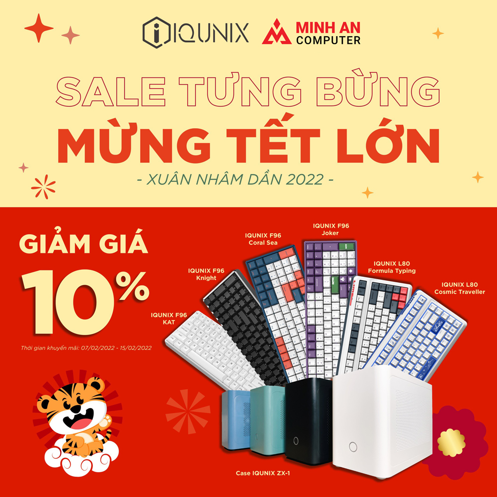 SALE TƯNG BỪNG, MỪNG TẾT LỚN - IQUNIX GIẢM GIÁ 10%