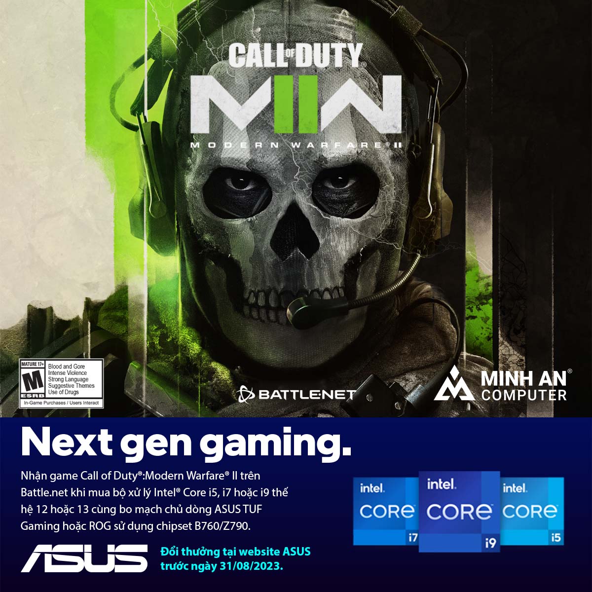 Chương Trình Khuyến Mãi khi mua combo Intel CPU và Mainboard ASUS ROG 