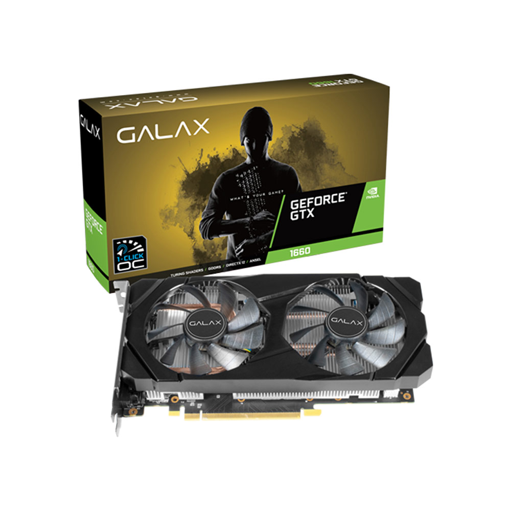 Card màn hình Galax GeForce GTX 1660 1-Click OC (60SRH7DSY91C)