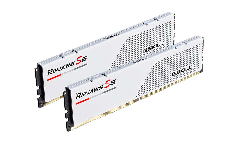 RAM G.Skill RIPJAWS S5 White 32GB (DDR5 | 5200MHz | C36 | 2x16GB | F5-5200J3636C16GX2-RS5W)