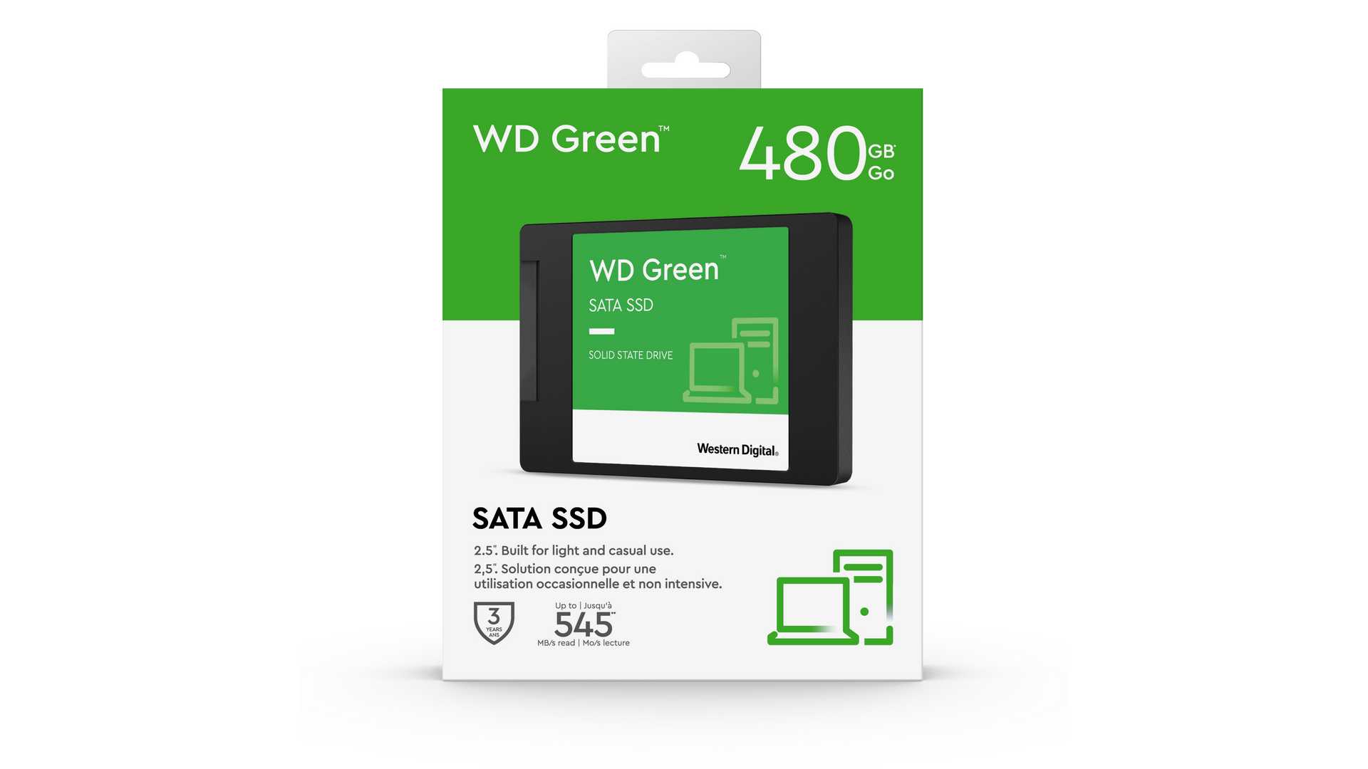 Ổ Cứng Western Digital SSD SATA III WD Green 480GB (2.5" | 545MB/s / 465MB/s | WDS480G2G0A)