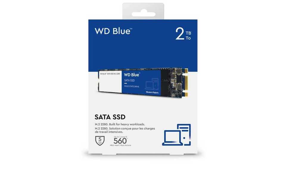 Ổ Cứng SSD M.2 SATA WD Blue 2TB (560MB/s - 530MB/s | WDS200T2B0B)