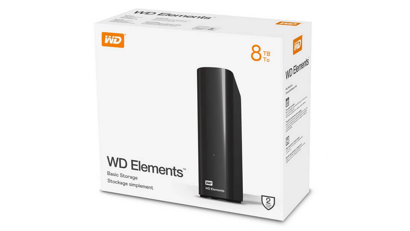 Ổ Cứng Gắn Ngoài WD Elements 8TB WDBBKG0080HBK-SESN (3,5" | USB 3.0)
