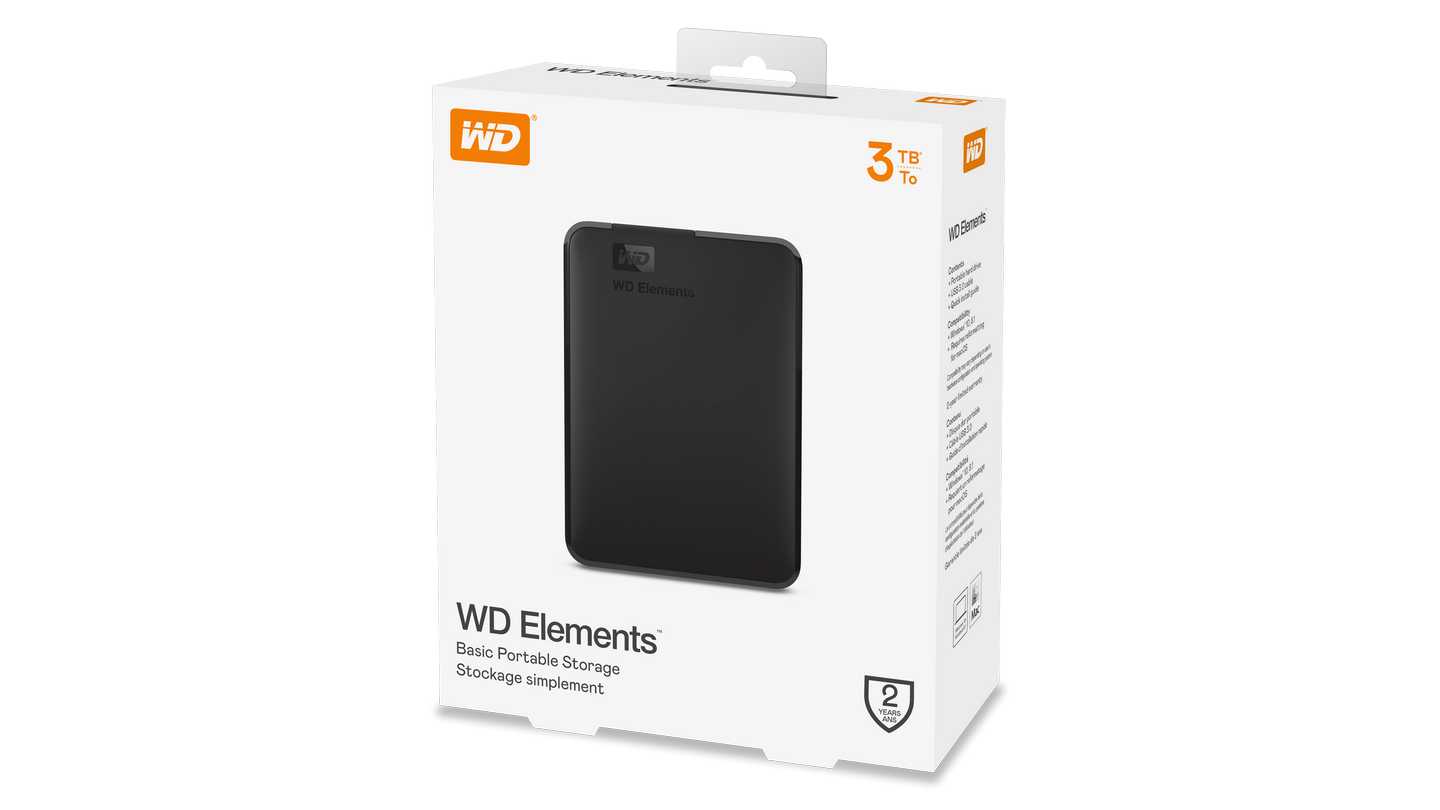 Ổ Cứng Di Động WD Elements 3TB WDBU6Y0030BBK-WESN (2,5" | USB 3.0)