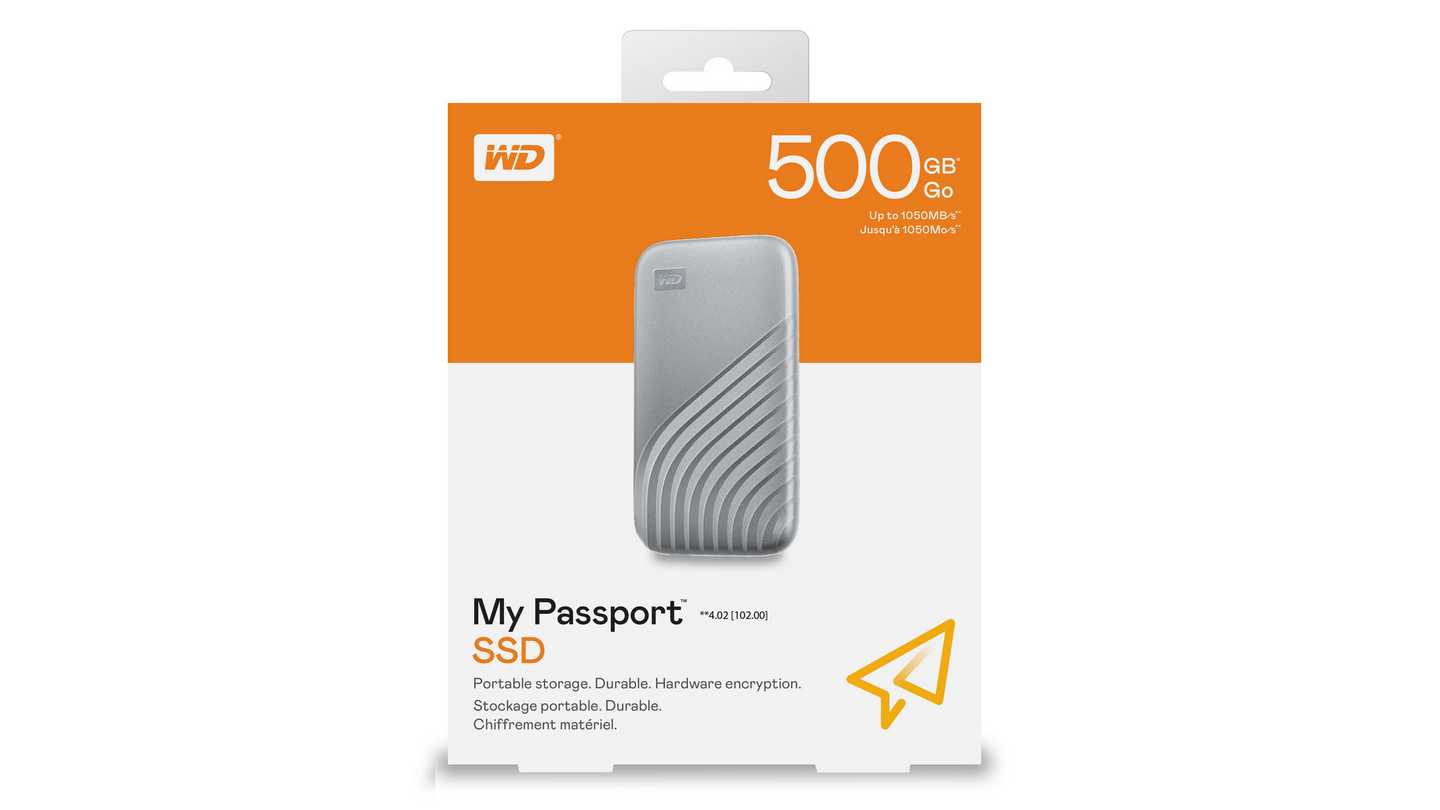 Ổ Cứng Di Động WD My Passport SSD 500GB Màu Bạc WDBAGF5000ASL-WESN