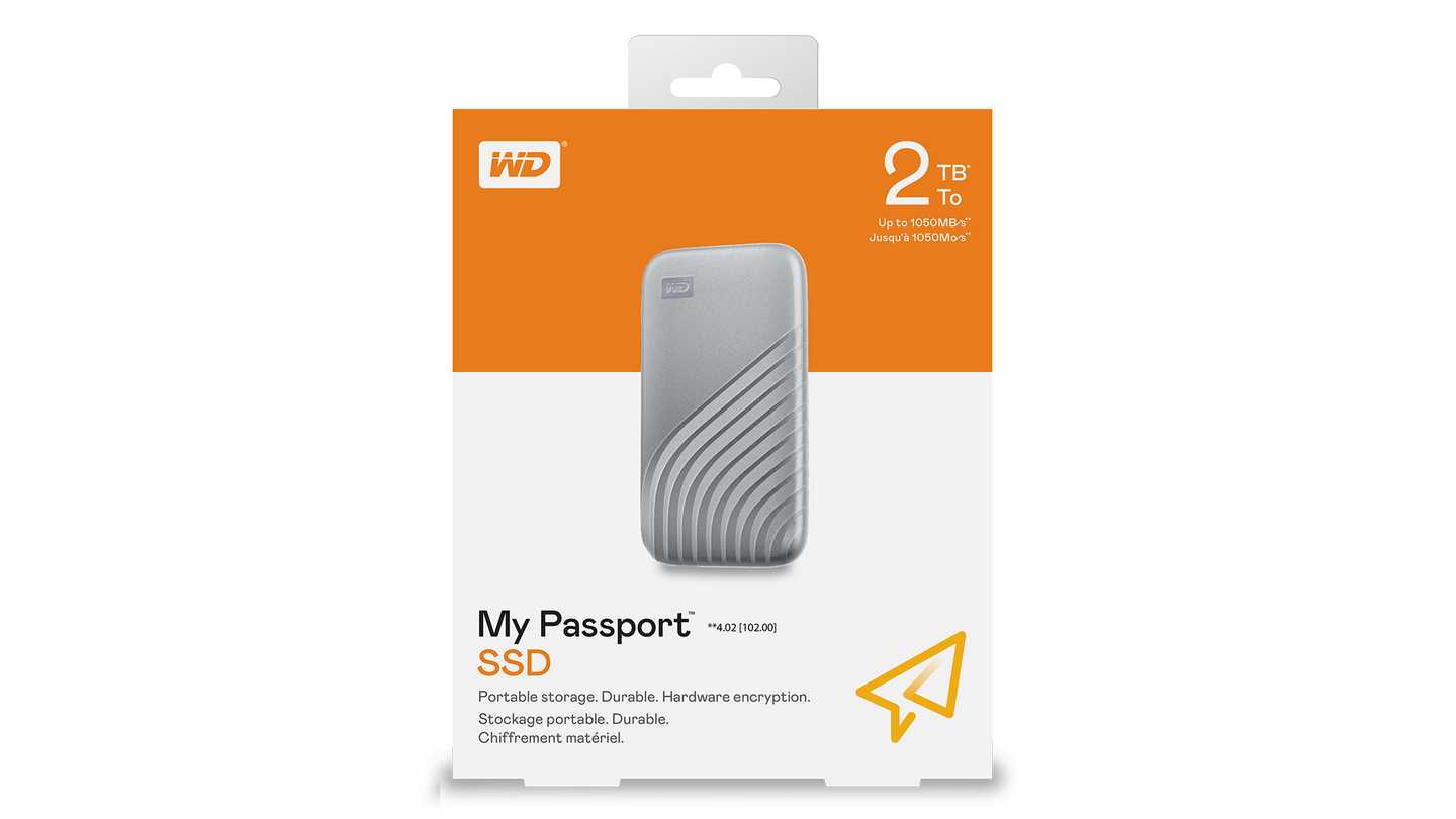 Ổ Cứng Di Động WD My Passport SSD 2TB Màu Bạc WDBAGF0020BSL-WESN