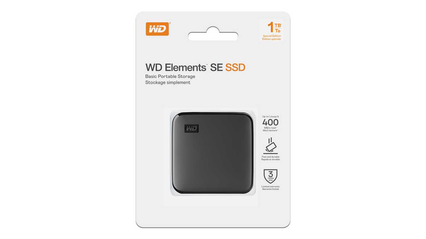 Ổ Cứng Di Động WD Elements SE SSD 1TB WDBAYN0010BBK-WESN