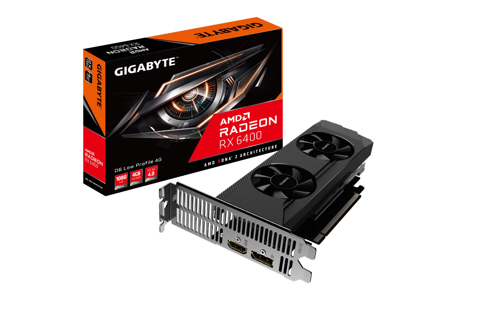 Card màn hình GIGABYTE Radeon RX 6400 D6 LOW PROFILE 4G 