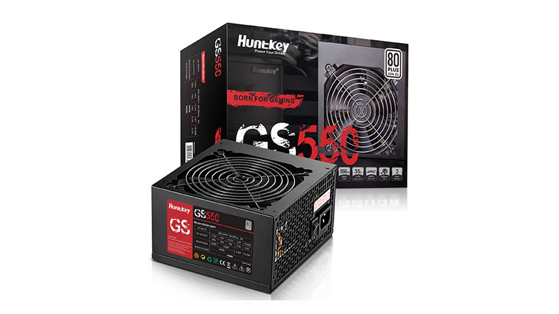 Nguồn máy tính Huntkey GS550 (550W | 80 Plus)