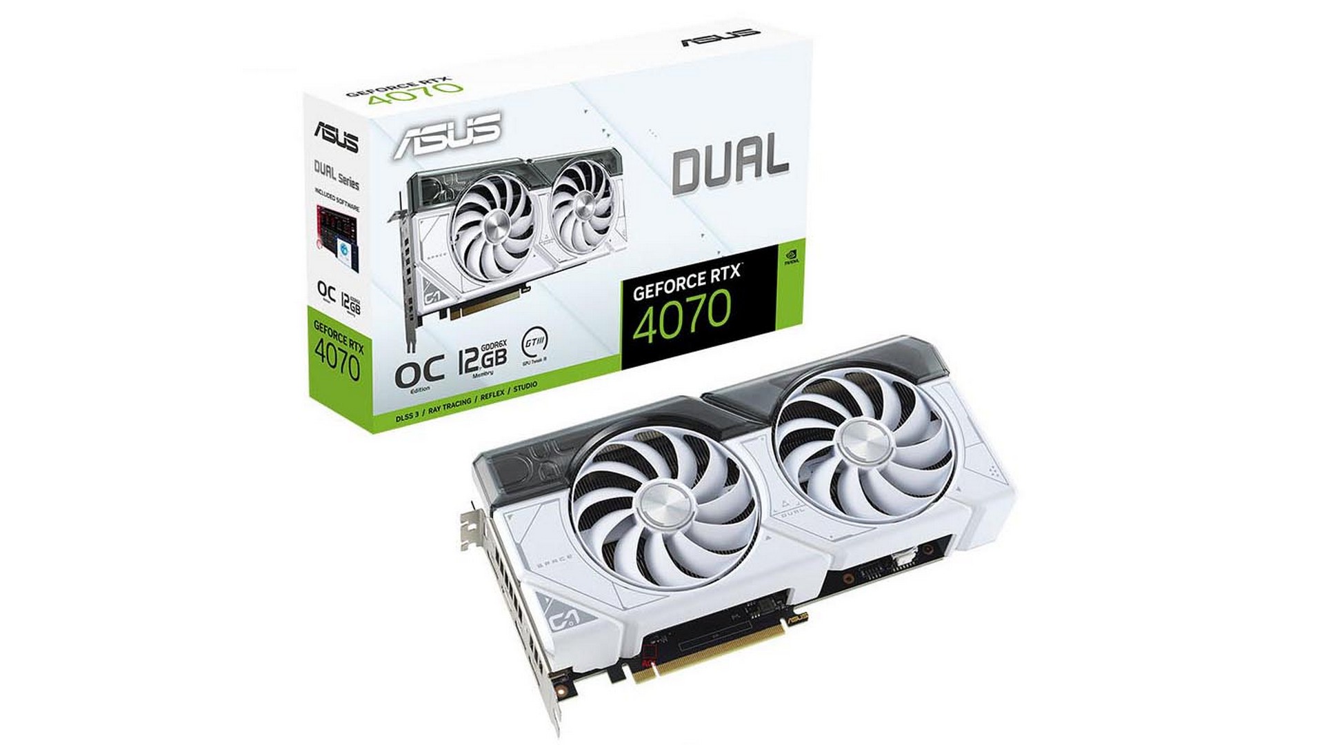 Card màn hình Asus Dual GeForce RTX 4070 White OC (DUAL-RTX4070-O12G)