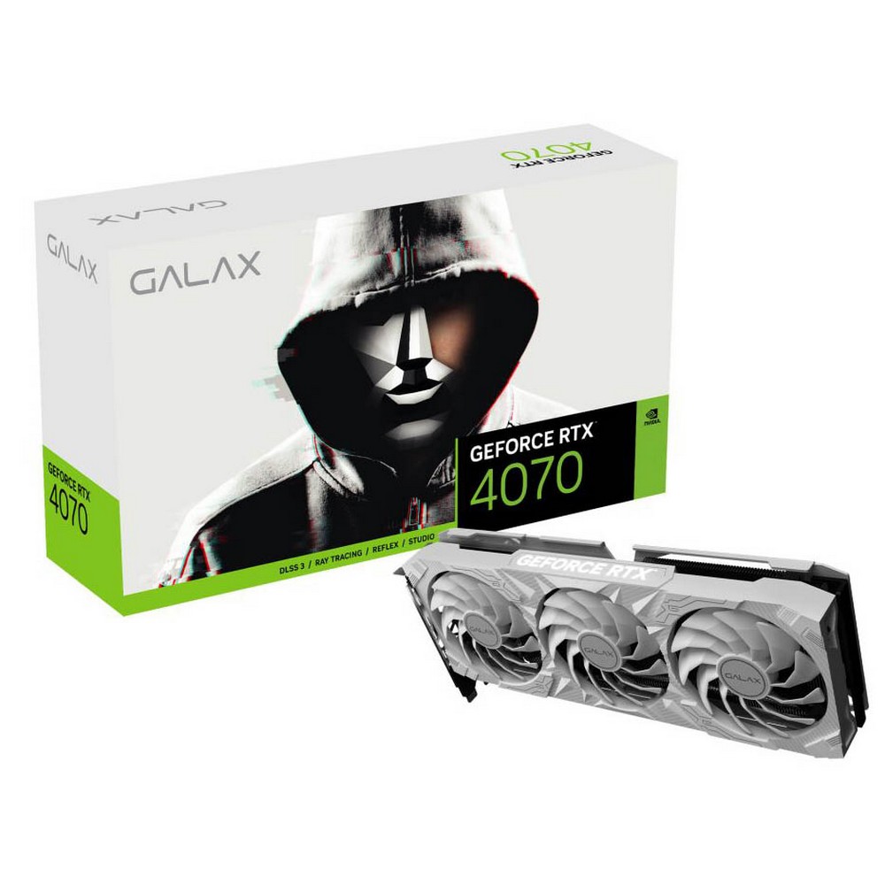 Card Màn Hình GALAX GeForce RTX 4070 1-Click OC 3X màu trắng
