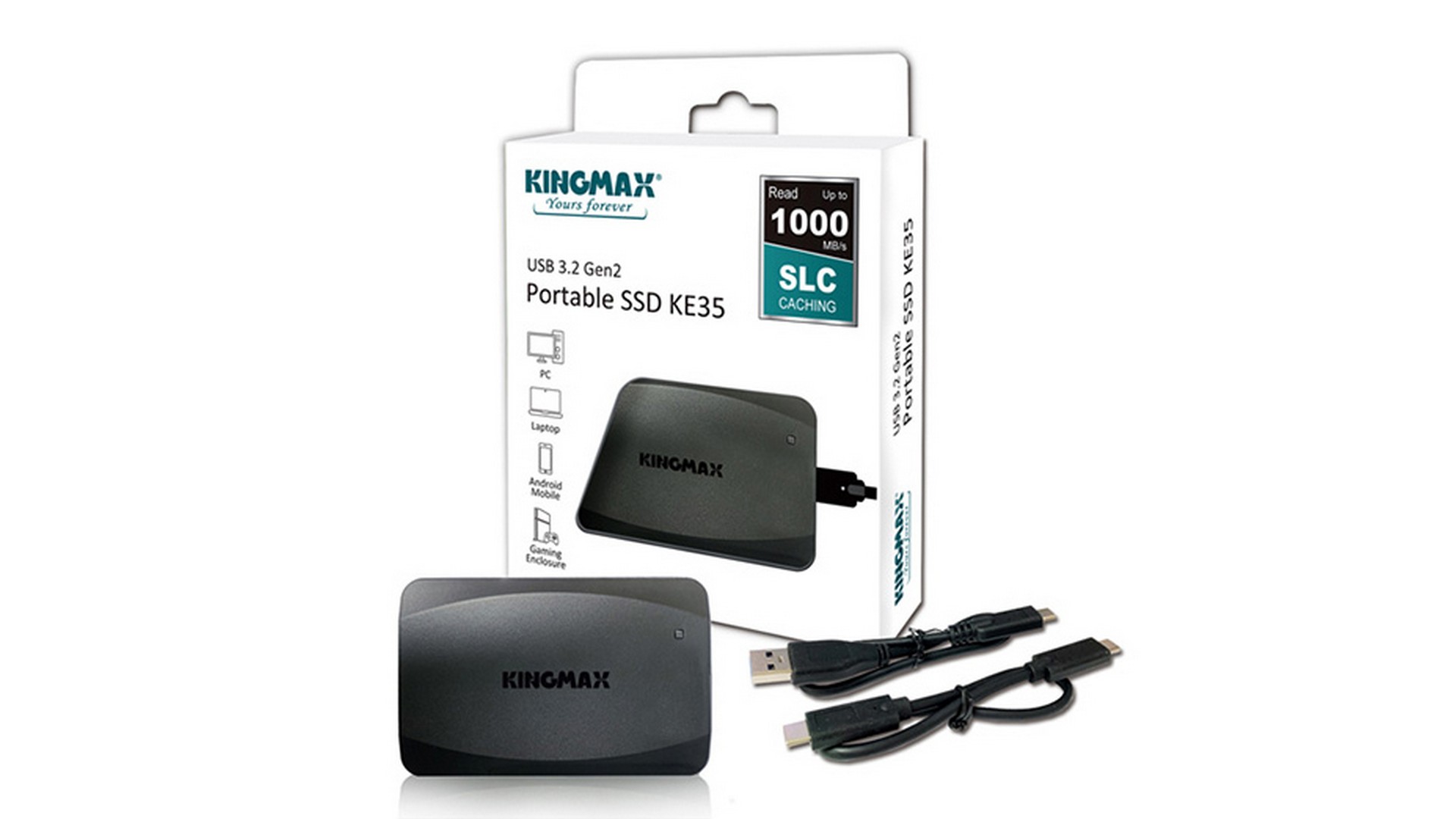 Ổ Cứng Di Động Kingmax KE35 250GB (2.5 inch | Đọc 1000MB/s - Ghi 300MB/s) 