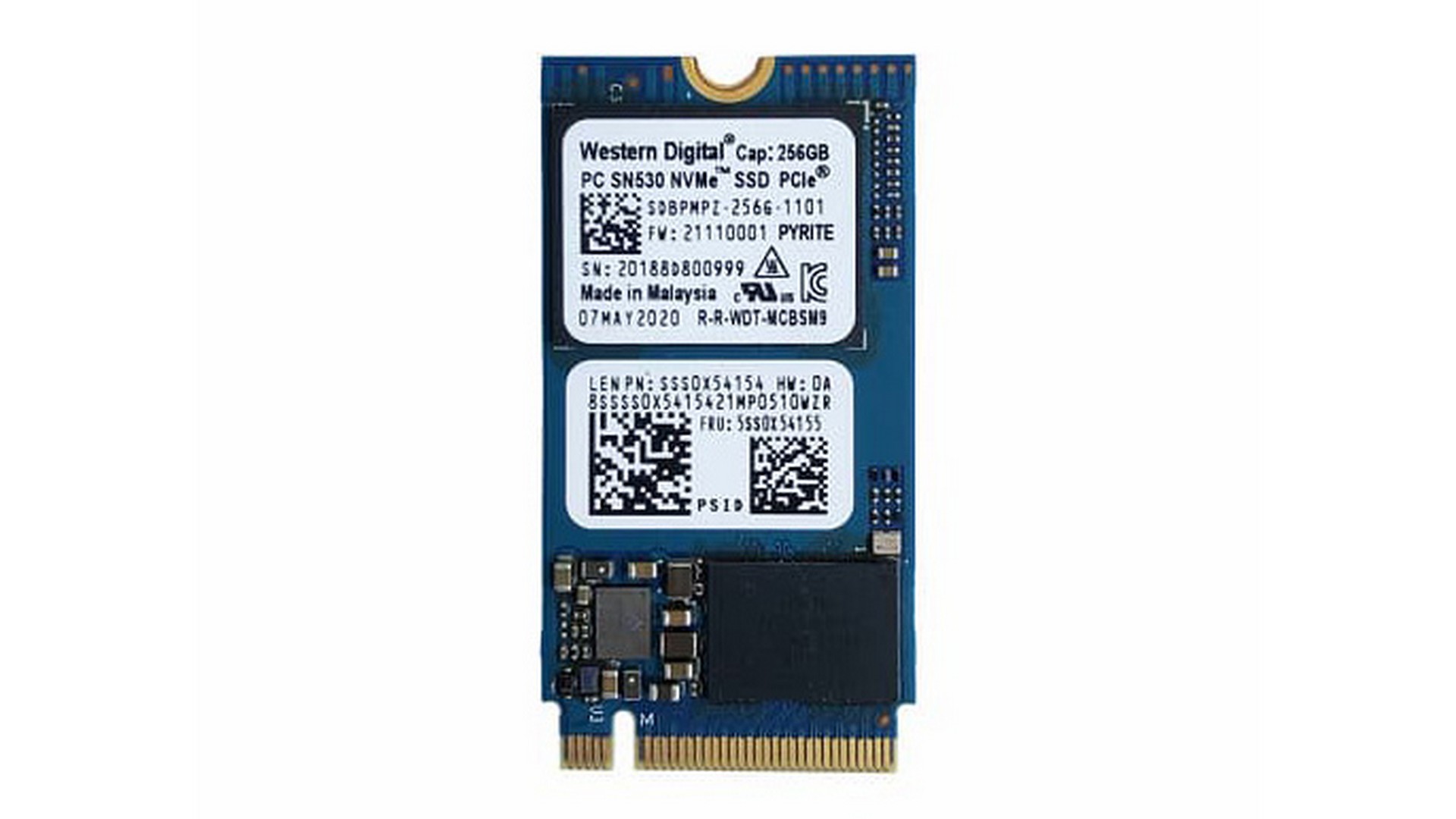 Ổ cứng SSD WESTERN Digital Blue SN530 256GB (NVMe M.2 2242/Đọc 2400/Ghi 950MB/s)