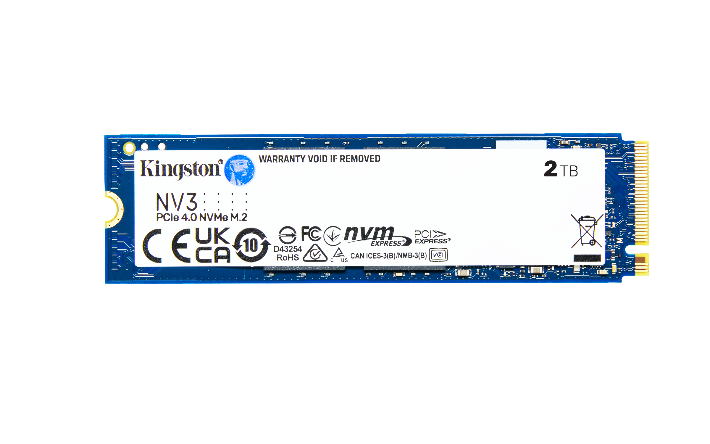 Ổ cứng SSD Kingston NV3 2TB (M.2 NVMe Gen 4 x 4 | Đọc 6000Mb - Ghi 5000Mb/s)(SNV3S/2000G)