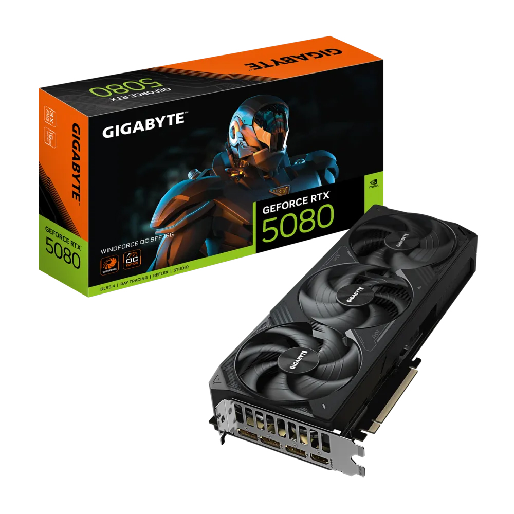 VGA Gigabyte RTX 5080 WINDFORCE OC SFF 16GB (N5080WF3OC-16GD)