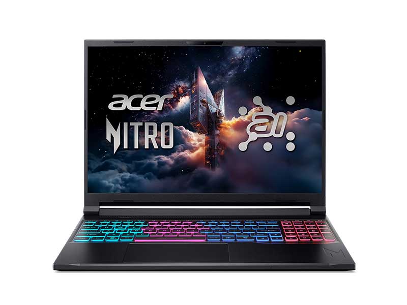 Laptop Acer Gaming Nitro V 16 AI ProPanel ANV16S-61-R9ZV NH.QXPSV.002 (Ryzen AI 7 350 | RTX 5060 | 16" 2K+ IPS 180Hz 100% sRGB | Win 11 | Đen)