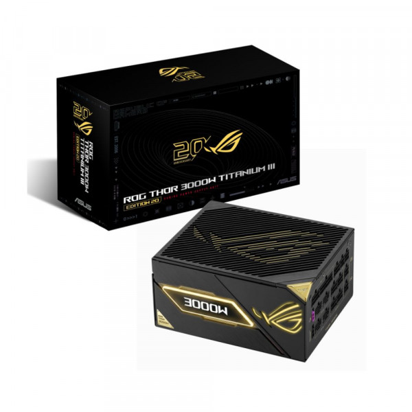Nguồn Asus Rog Thor 3000W Titanium III Edition 20 (ATX 3.1/ PCIe 5.1/ 80Plus Titanium/ Full Modular)
