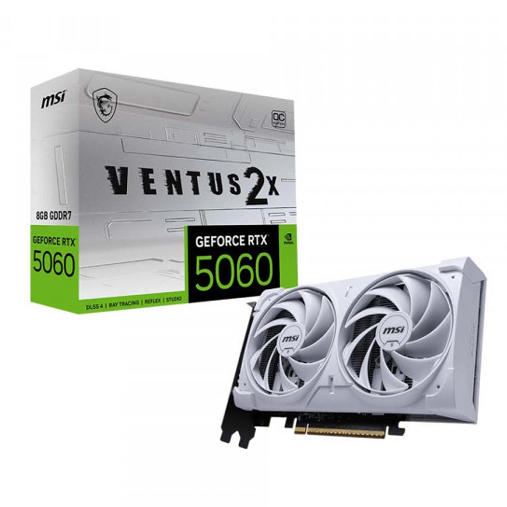VGA MSI GeForce RTX 5060 8G VENTUS 2X OC WHITE (GDDR7/ 128 bit)