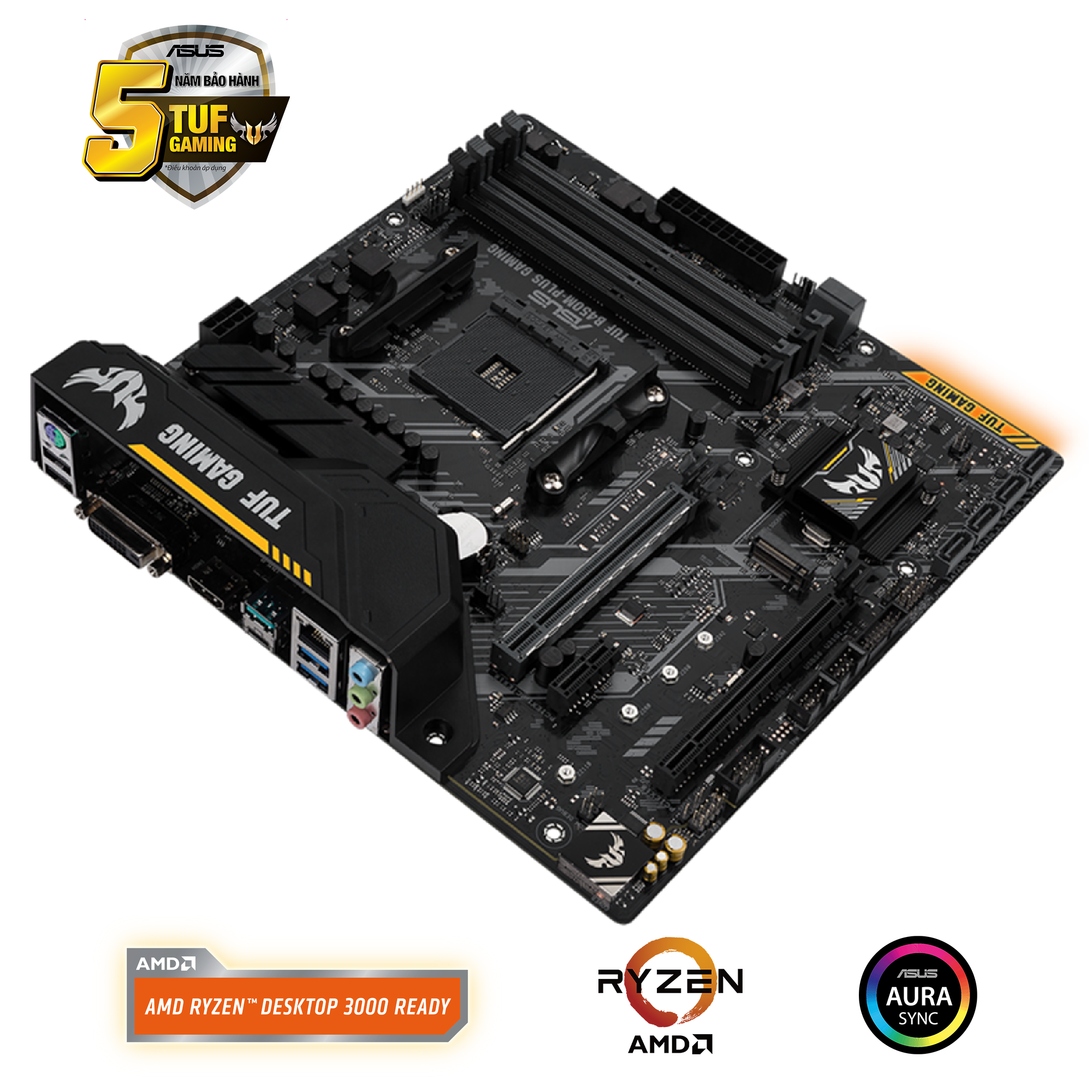 Mainboard Asus TUF B450M-PLUS GAMING (AMD B450, AM4, M-ATX, 4 Khe RAM DDR4)