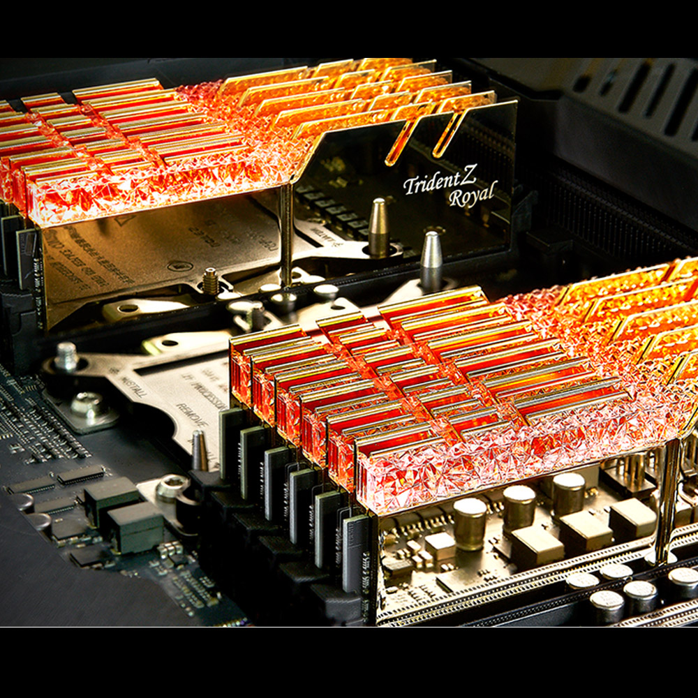 RAM Desktop GSkill Trident Z Royal 16GB (2x8GB) DDR4 3200MHz (F4-3200C16D-16GTRG)