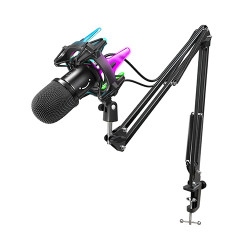Micro Fifine K651 -RGB kèm shock mount và giá đỡ scissor arm stand