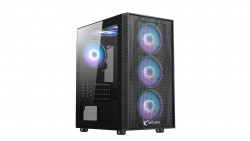 Vỏ case JETEK GAME SQUID X4 (MidTower | BLACK | Sẵn 3 FAN)