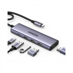 Bộ chuyển đổi USB-C +3*USB 3.0+HDMI hỗ trợ 4K Ugreen (15596)