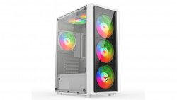 Vỏ Case Vitra Ceres V305-G White (Mid Tower / Trắng / Tặng kèm 3 fan RGB)