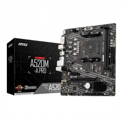 Mainboard MSI A520M-A PRO (AMD AM4, M-ATX, 2 khe RAM DDR4)