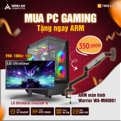 PC Gaming i5-12400F | RTX 3060 | RAM 16GB | SSD 256GB (tặng giá treo màn hình)