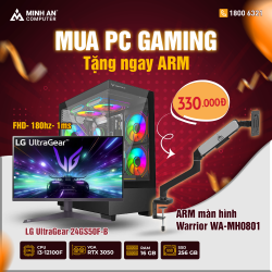 PC Gaming i3-12100F | RTX 3050 | RAM 16GB | SSD 256GB (tặng giá treo màn hình)