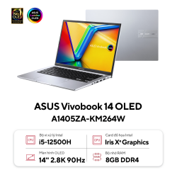 Laptop Asus Vivobook 14 OLED A1405ZA-KM264W (Intel Core i5-12500H | 16GB | 512GB | Intel Iris Xe | 14 inch 2.8K | Win 11 | Bạc)