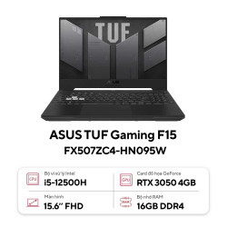 Laptop Asus TUF Gaming F15 FX507ZC4 - HN330W (i5 12500H, 16GB, 512GB, RTX 3050 4GB, Full HD 144Hz, Win11)