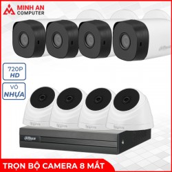 Trọn bộ Camera 8 mắt DAHUA 8 CỔNG 2.0 - HD+ (1080n) (Vỏ cam nhựa)