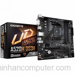 Mainboard Gigabyte A520M-DS3H (AMD Socket AM4, 4 khe RAM DDR4)