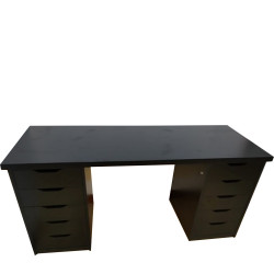 Bàn chơi game Ikea tích hợp 2 bên tủ - Đen
