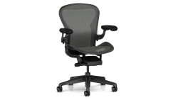 Ghế công thái học Herman Miller Aeron - Màu đen | Size B | Chân nhựa
