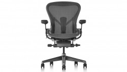 Ghế công thái học Herman Miller Aeron - Màu xám | Size B | Chân Hợp Kim