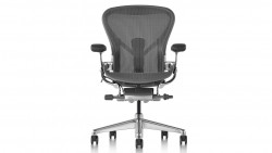 Ghế công thái học Herman Miller Aeron - Màu xám | Size B | Chân nhôm
