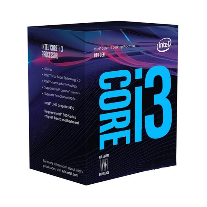 CPU Intel Core i3-8100 (3.6GHz, 4 nhân 4 luồng, 6MB Cache, 65W) - Socket Intel LGA 1151-v2