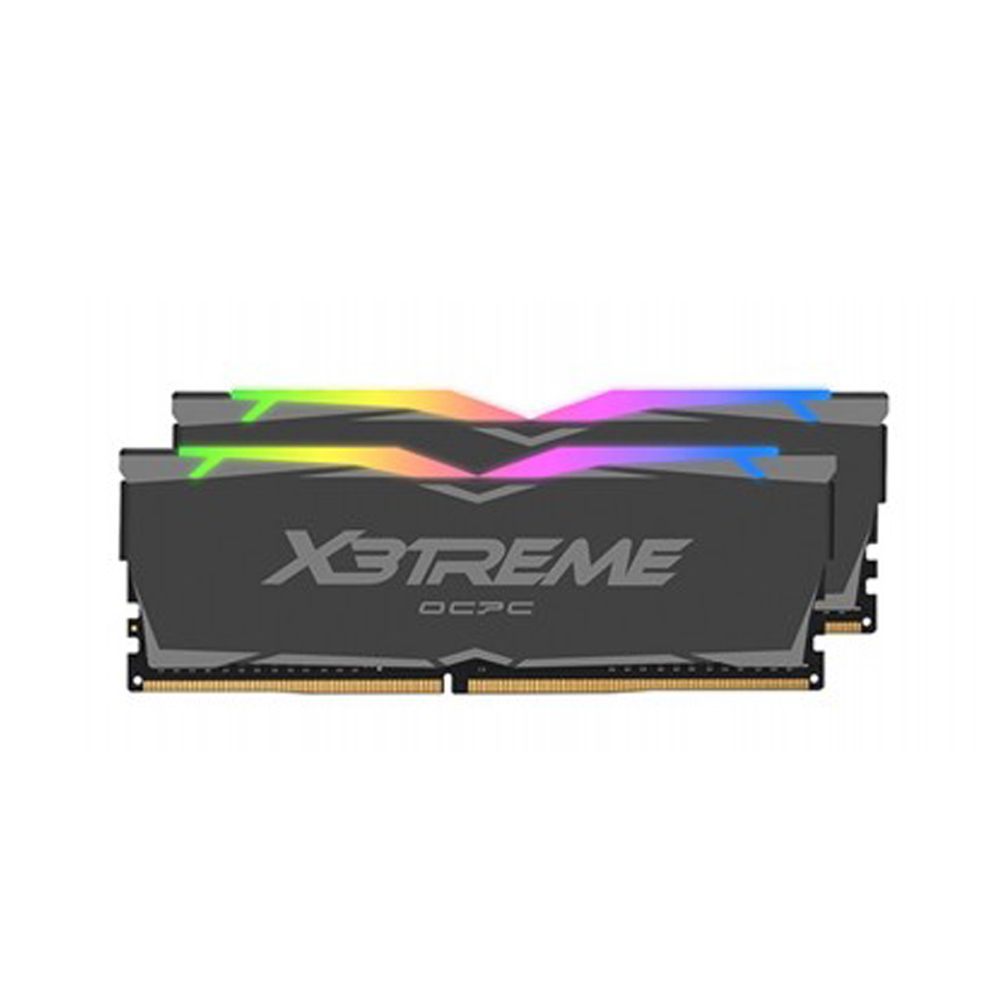 RAM Desktop OCPC X3TREME Aura RGB C16 16GB (8GBx2) DDR4 3200MHz Black