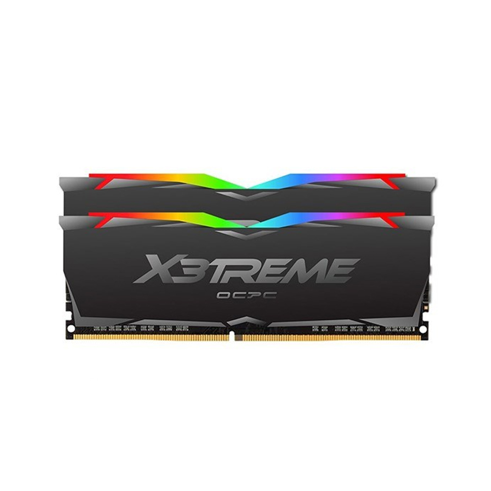 RAM Desktop OCPC X3TREME Aura RGB C16 16GB (8GBx2) DDR4 3000MHz Black