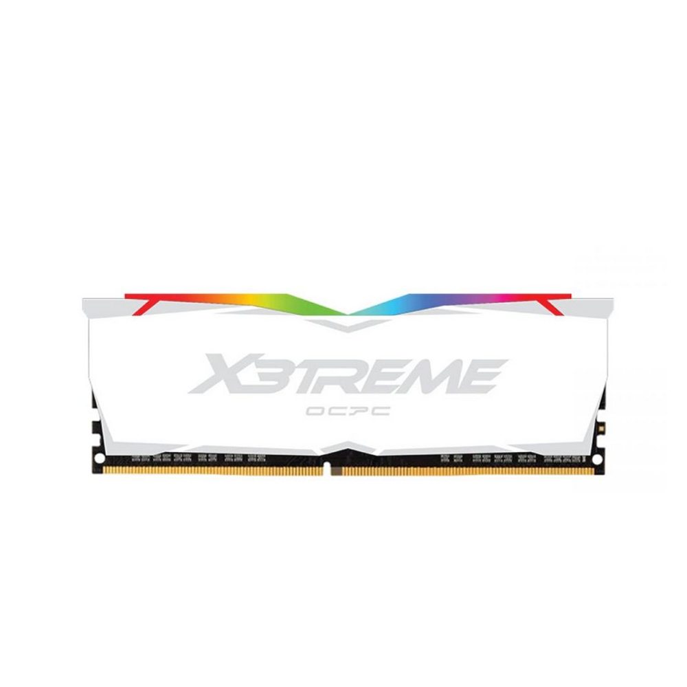 RAM Desktop OCPC X3TREME Aura RGB C16 16GB (8GBx2) DDR4 3200MHz White