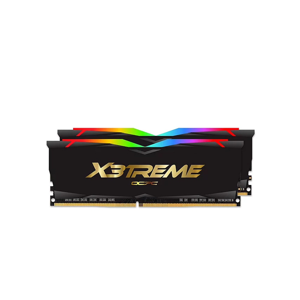RAM Desktop OCPC X3TREME Aura RGB C18 16GB (8GBx2) DDR4 3600MHz Black