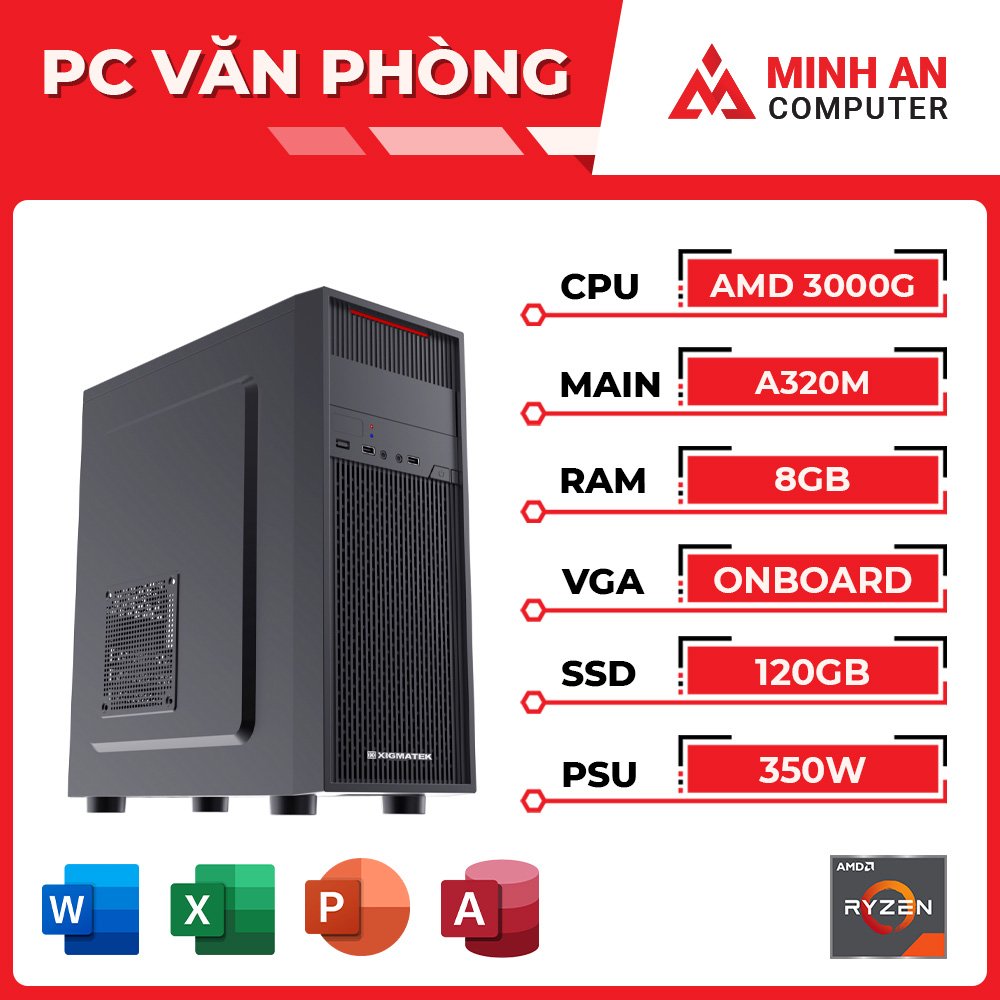 PCVP AMD 3000G | RAM 8GB | SSD 120GB