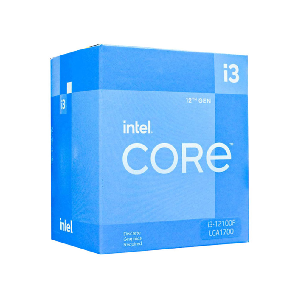 CPU Intel Core i3-12100F (3.30GHz turbo 4.30GHz | 4 nhân 8 luồng | 12MB Cache | LGA 1700)